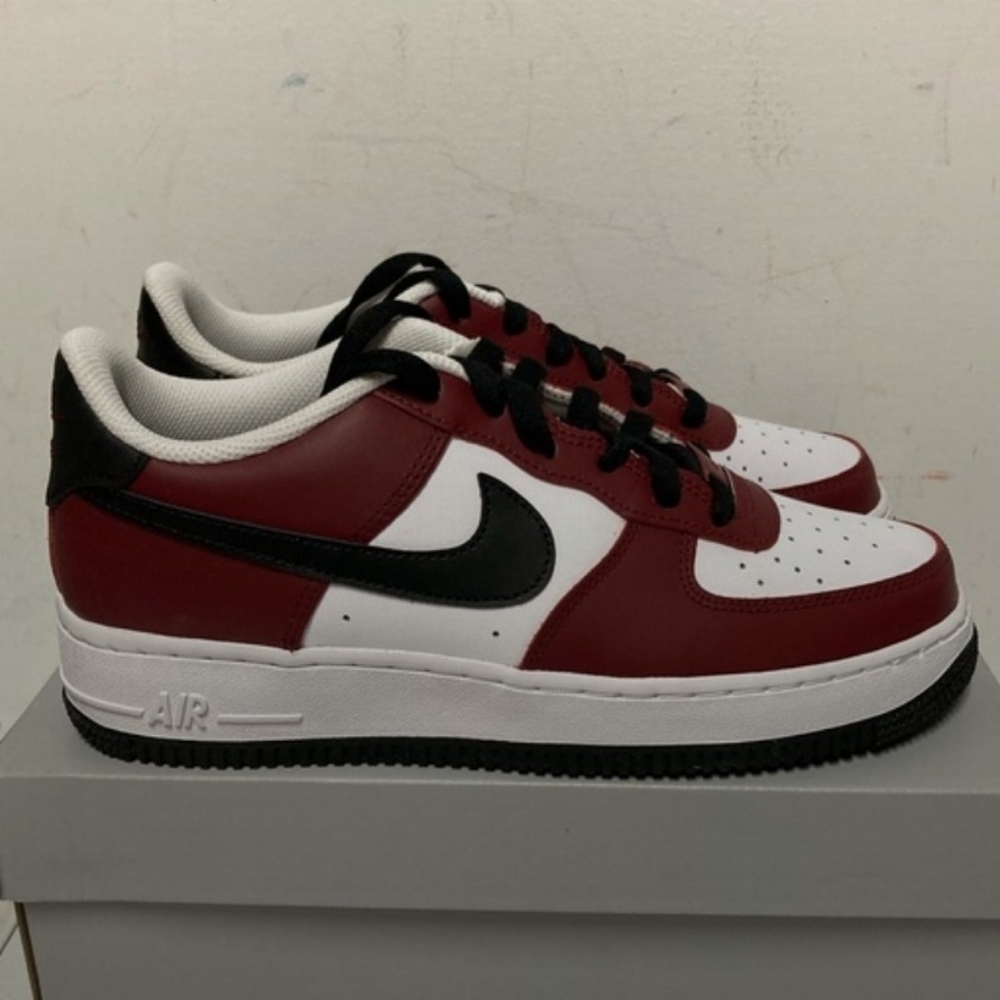 New nike air force 1s low team red gradeschool sizes